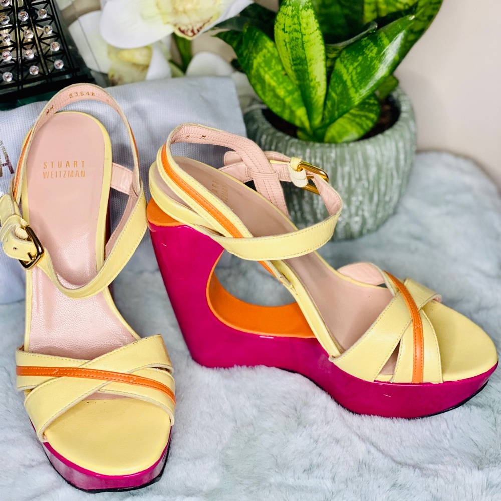 Stuart Weitzman Multicolor Platform Heels